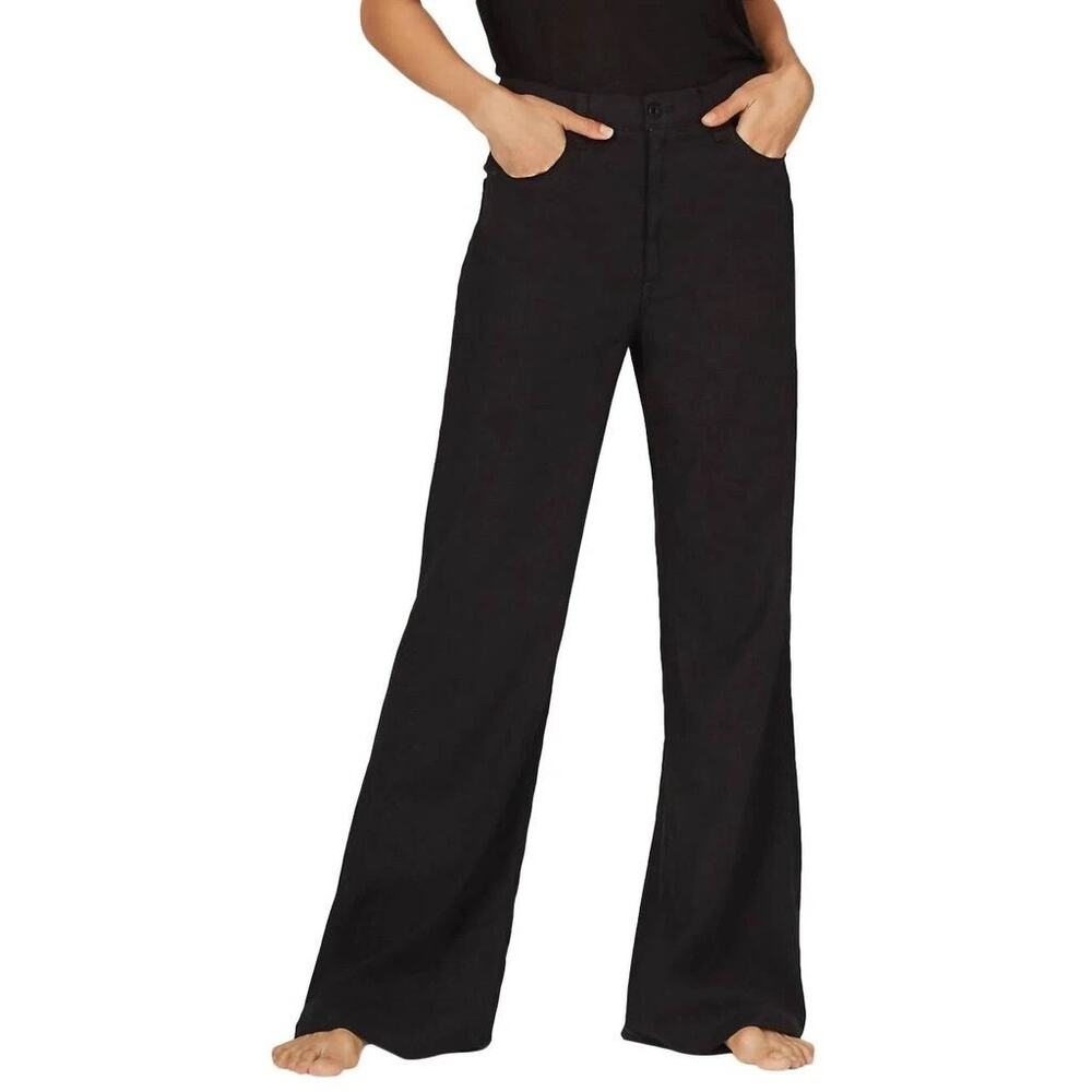 New Askk Ny Wide Leg Twill Trouser Jeans in Black size 28